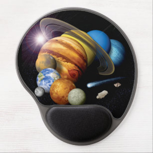 NASA JPL Solar System Planets Montage Space Foto Gel Mousepad