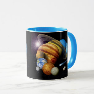 NASA JPL Solar System Planets Montage Space Foto Tasse