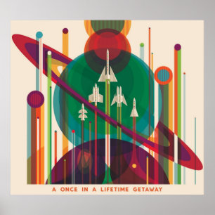 NASA JPL Weltraumtourismus Ein Mal im Leben Getawa Poster