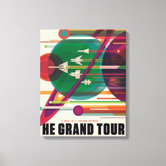 NASA/JPLSs Retro Space Poster Leinwanddruck (Vorderseite)