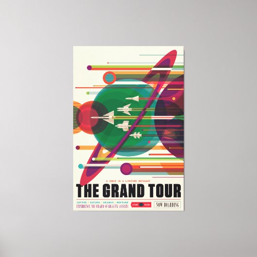 NASA/JPLSs Retro Space Poster Leinwanddruck (Vorderseite)
