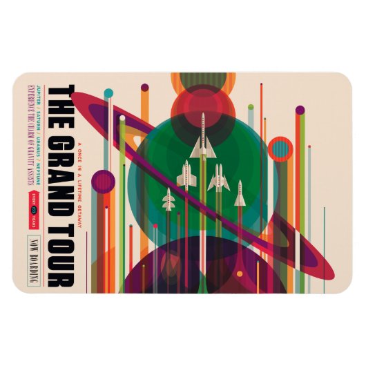 NASA/JPLSs Retro Space Poster Magnet (Horizontal)