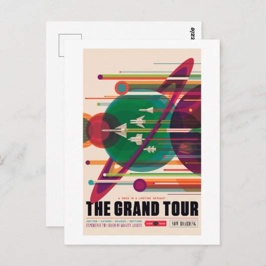 NASA/JPLSs Retro Space Poster Postkarte (Vorne/Hinten)