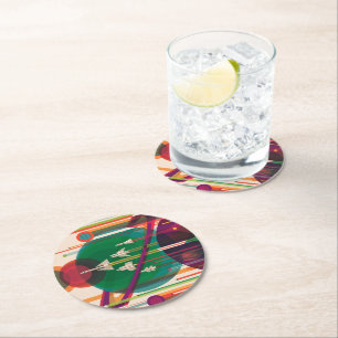 NASA/JPLSs Retro Space Poster Runder Pappuntersetzer