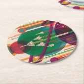 NASA/JPLSs Retro Space Poster Runder Pappuntersetzer (Angewinkelt)