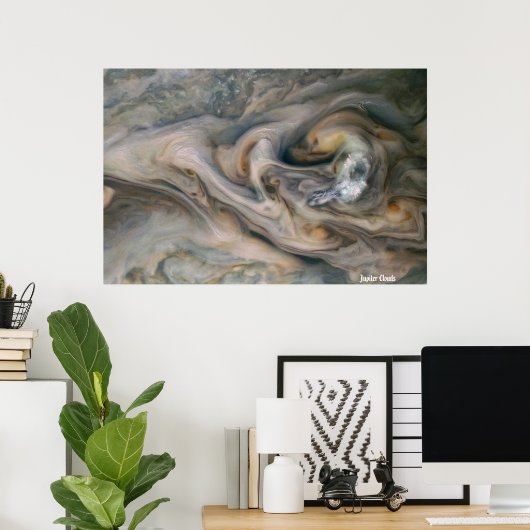 NASA / Juno / Jupiter / Wolken / Poster (Heimbüro)