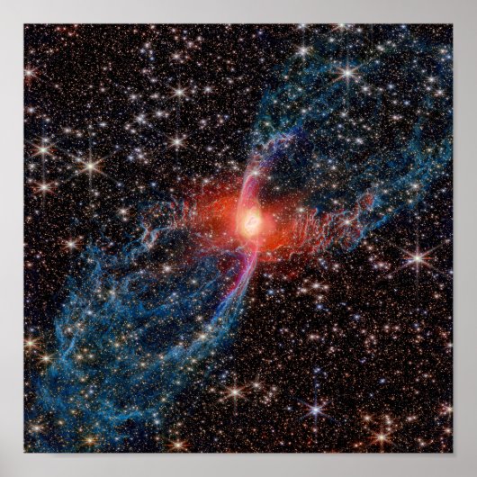 NASA JWST Red Spider Nebula Photo Poster (Vorne)