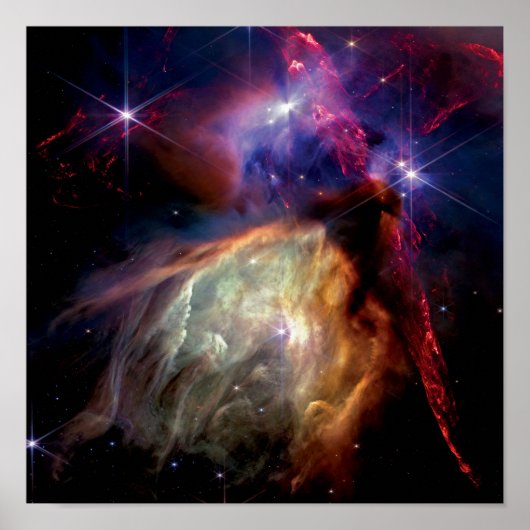 NASA JWST Rho Ophiuchi Star Formationsregion Poster (Vorne)