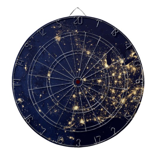 Nasa Lights aus Space USA Dartscheibe (vorne)