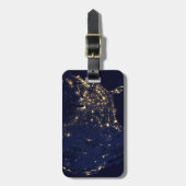 Nasa Lights aus Space USA Gepäckanhänger (Vorderseite vertikal)