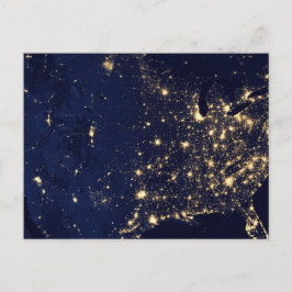 Nasa Lights aus Space USA Postkarte