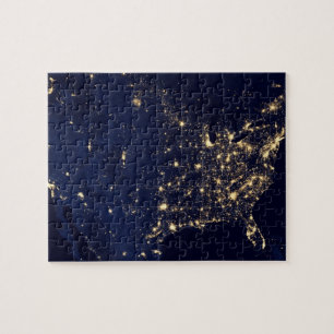 Nasa Lights aus Space USA Puzzle