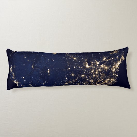 Nasa Lights aus Space USA Seitenschläferkissen (Rückseite)