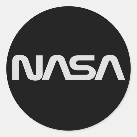 NASA-Logo für graue Würmer Runder Aufkleber (Vorderseite)