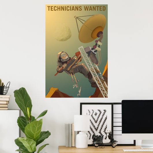 NASA-Mars, die Poster aufnehmen - Techniker Gewoll (Heimbüro)