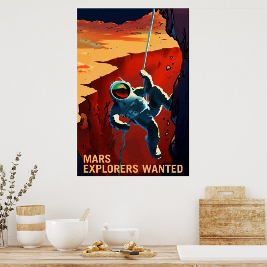 NASA/MARS Explorers Gewollt / Poster (Küche)