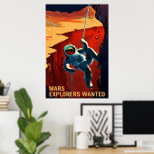 NASA/MARS Explorers Gewollt / Poster (Heimbüro)