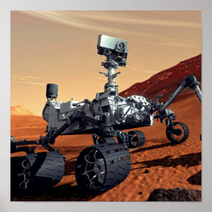 NASA-Mars Neugier Rover Artist Concept Poster