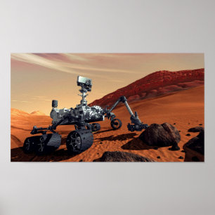 NASA-Mars Neugier Rover Artist Concept Poster