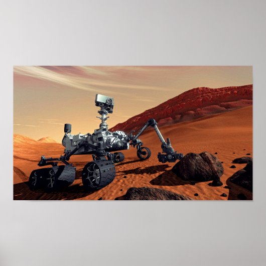 NASA-Mars Neugier Rover Artist Concept Poster (Vorne)