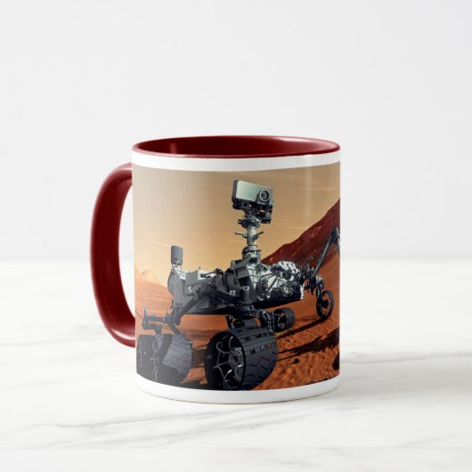NASA-Mars Neugier Rover Artist Concept Tasse (Vorderseite Links)