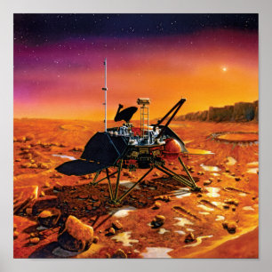 NASA Mars Polar Lander Künstler Konzept Kunstwerk Poster