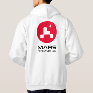 NASA-Mars - Rover-Logo-Rocket weiß Hoodie
