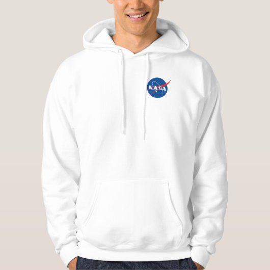 NASA-Mars - Rover-Logo-Rocket weiß Hoodie (Vorderseite)