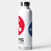 NASA-Mars - Rover-Logo-Rocket weiß Trinkflasche (links)