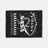 Nasa Merry Christmas To All Ugly Sweater Logo With Fleecedecke (Vorderseite (Horizontal))