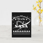 Nasa Merry Christmas To All Ugly Sweater Logo With Karte (Gelbe Blume)
