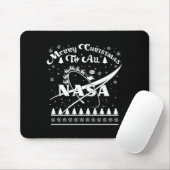 Nasa Merry Christmas To All Ugly Sweater Logo With Mousepad (Mit Mouse)