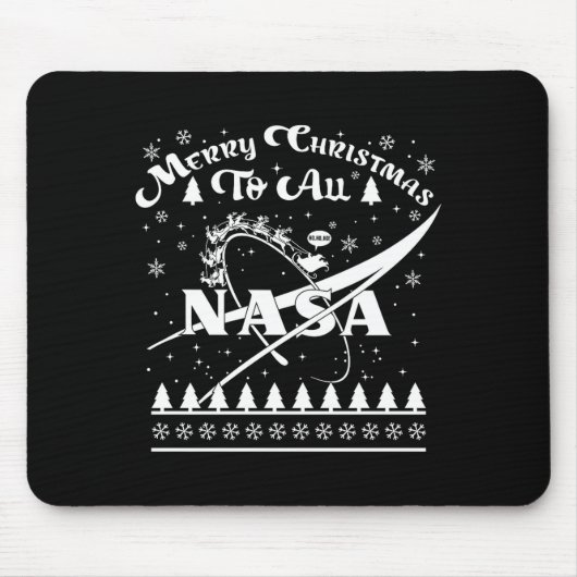 Nasa Merry Christmas To All Ugly Sweater Logo With Mousepad (Vorne)