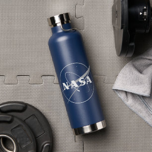 NASA One-Color Logo Night Sky Blue Insulated Trinkflasche