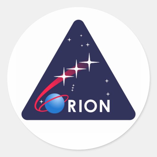 NASA-Orion-Logo Runder Aufkleber (Vorderseite)
