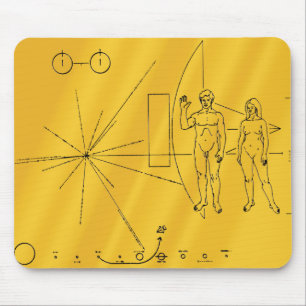 NASA Pioneer 10 Raumsonde Goldplakette Mousepad