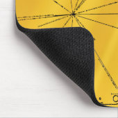 NASA Pioneer 10 Space Probe Gold Plaque Mousepad (Ecke)