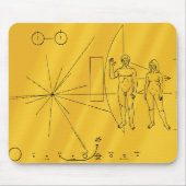 NASA Pioneer 10 Space Probe Gold Plaque Mousepad (Vorne)