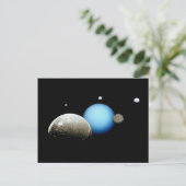 NASA-Planet Uranus und Monde Postkarte (Stehend Vorderseite)