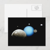 NASA-Planet Uranus und Monde Postkarte (Vorne/Hinten)