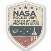 NASA-Raketentreff, getestet von Zeit bewiesen durc Aufkleber (Vorderseite)