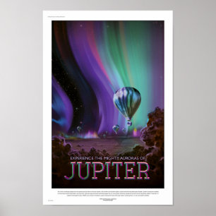 NASA Reiseplakat der Zukunft - Polarlichter des Ju Poster