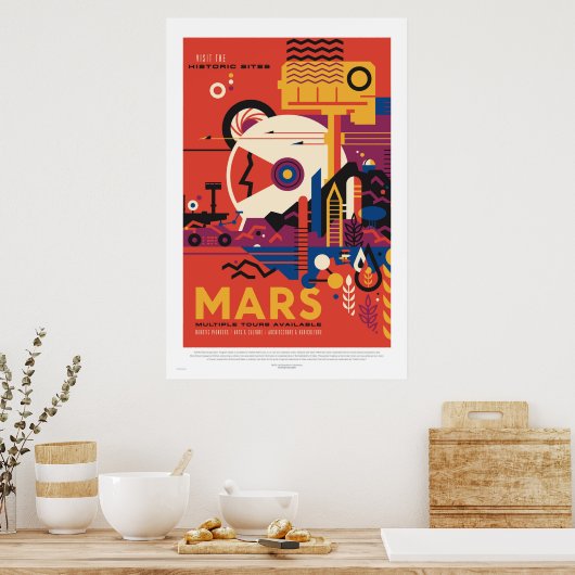 NASA - Reiseplakat für Retro-Mars Poster (Küche)