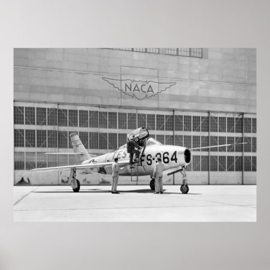 NASA: Republik F84-F auf Moffett Field Poster (Vorne)