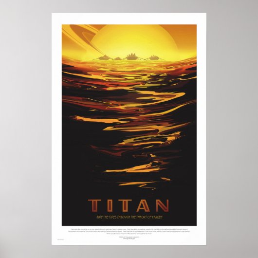 NASA - Retro Titan Tour Travel Poster (Vorne)