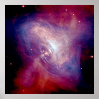 NASA - Röntgenbilder und optische Bilder des Krebs Poster