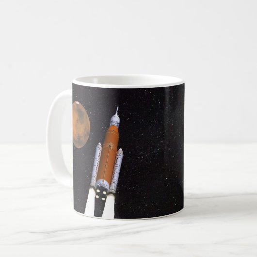 NASA SLS Weltraumstartsystem Kaffeetasse (Vorderseite Links)