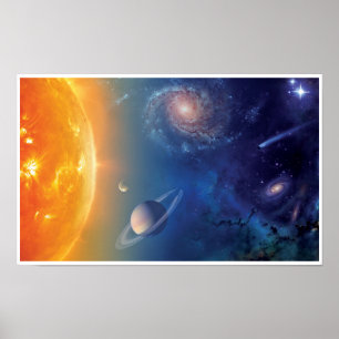 NASA Sonnensystem Weltraum Collage Poster
