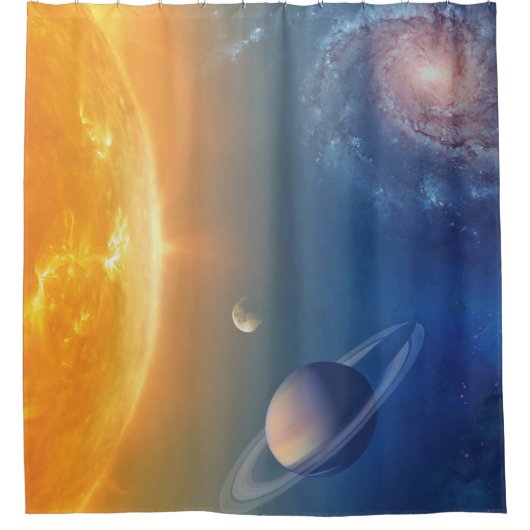 NASA-Sonnensystem Weltraumkollektion Duschvorhang (Vorderseite)