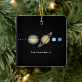 NASA Sonnensystemplangrößen Weihnachtskarte Keramikornament